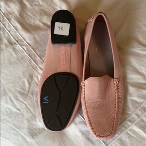 Talbots pink leather loafers size 9